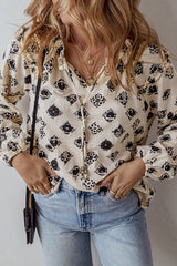 You Know Best Print Long Sleeve Top