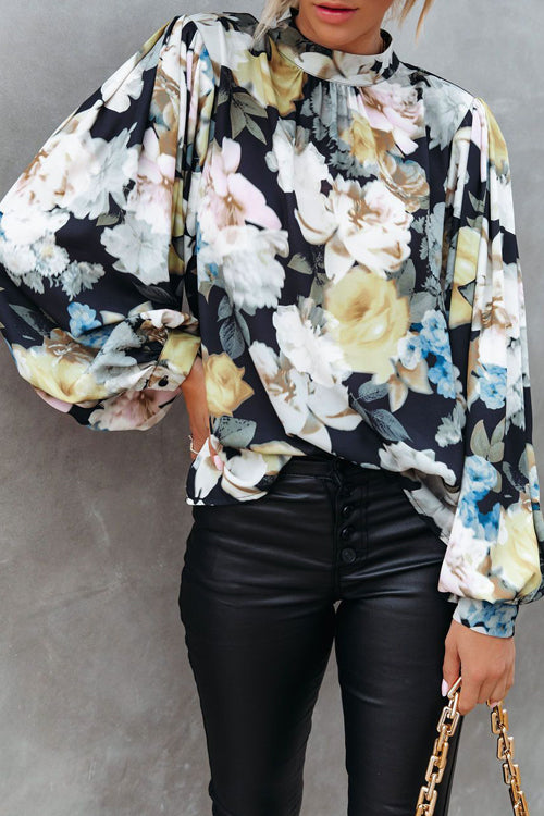 You're Gorgeous Floral Print Long Sleeve Top