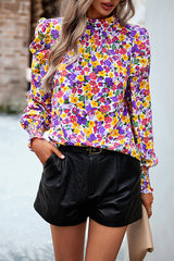 Certain Love Print Statement Sleeve Smocked Top - 5 Colors