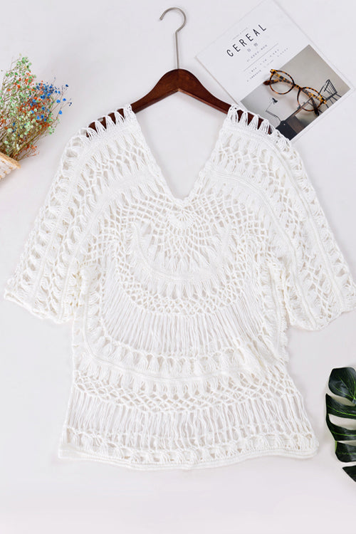 Flower Crochet Beach Blouse