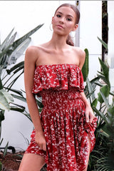 Red Shivering Mini Dress