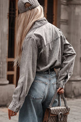 Callahan Light Wash Denim Oversized Top