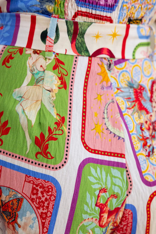 Out For Fun Button Printed Romper