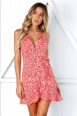 Flamingo Shivering Backless Mini Dress