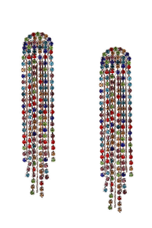 Crystal Tassel Hanging Earrings