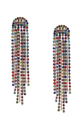 Crystal Tassel Hanging Earrings