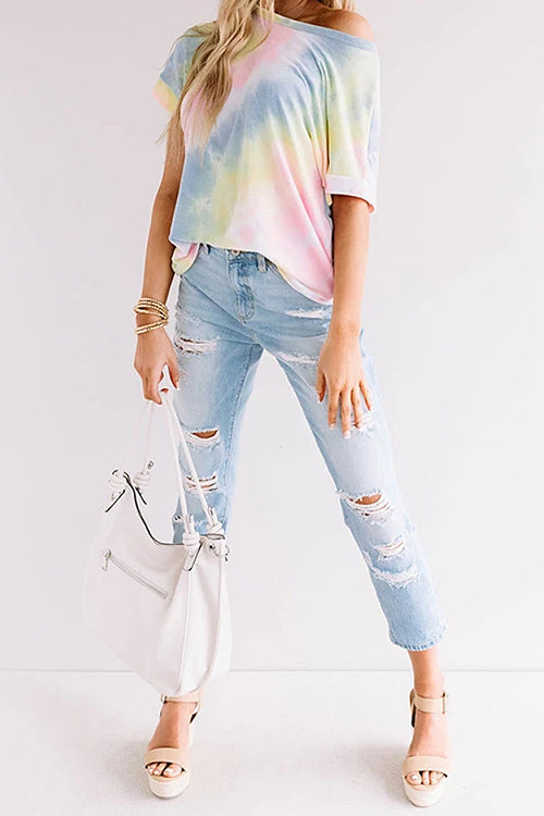 Gotta Have It Tie-Dye Print Short Sleeve Tee