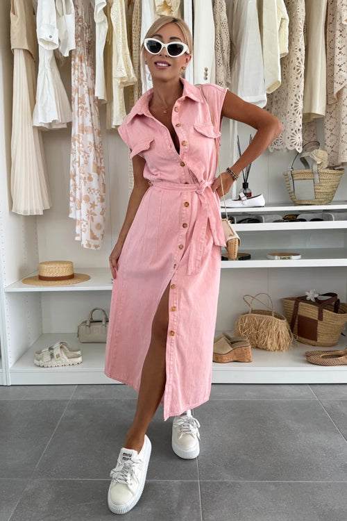 Own The Trend Denim Sleeveless Midi Dress - 3 Colors