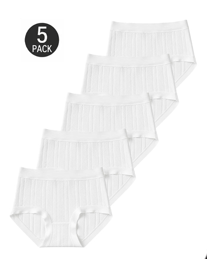5-Pack Cotton Antibacterial Breathable Comfortable Panties