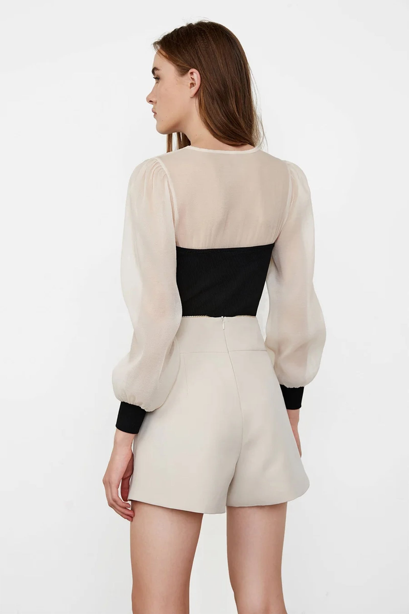 Emmalee Black Puff Sleeve Blouse