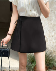 Wrap Mini Skirt with Tie Detail