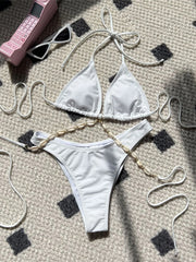 5 Colors Halter Shell Bikini Two-pieces Bikini Set