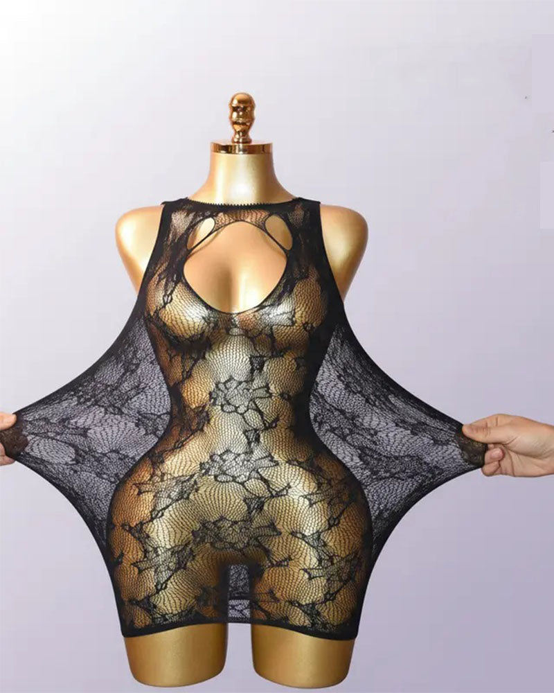 Lingerie Women's Net Stockings Open File One-piece Stockings Hollow Temptation