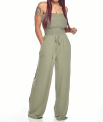 Newest Strapless Waist Jumpsuit