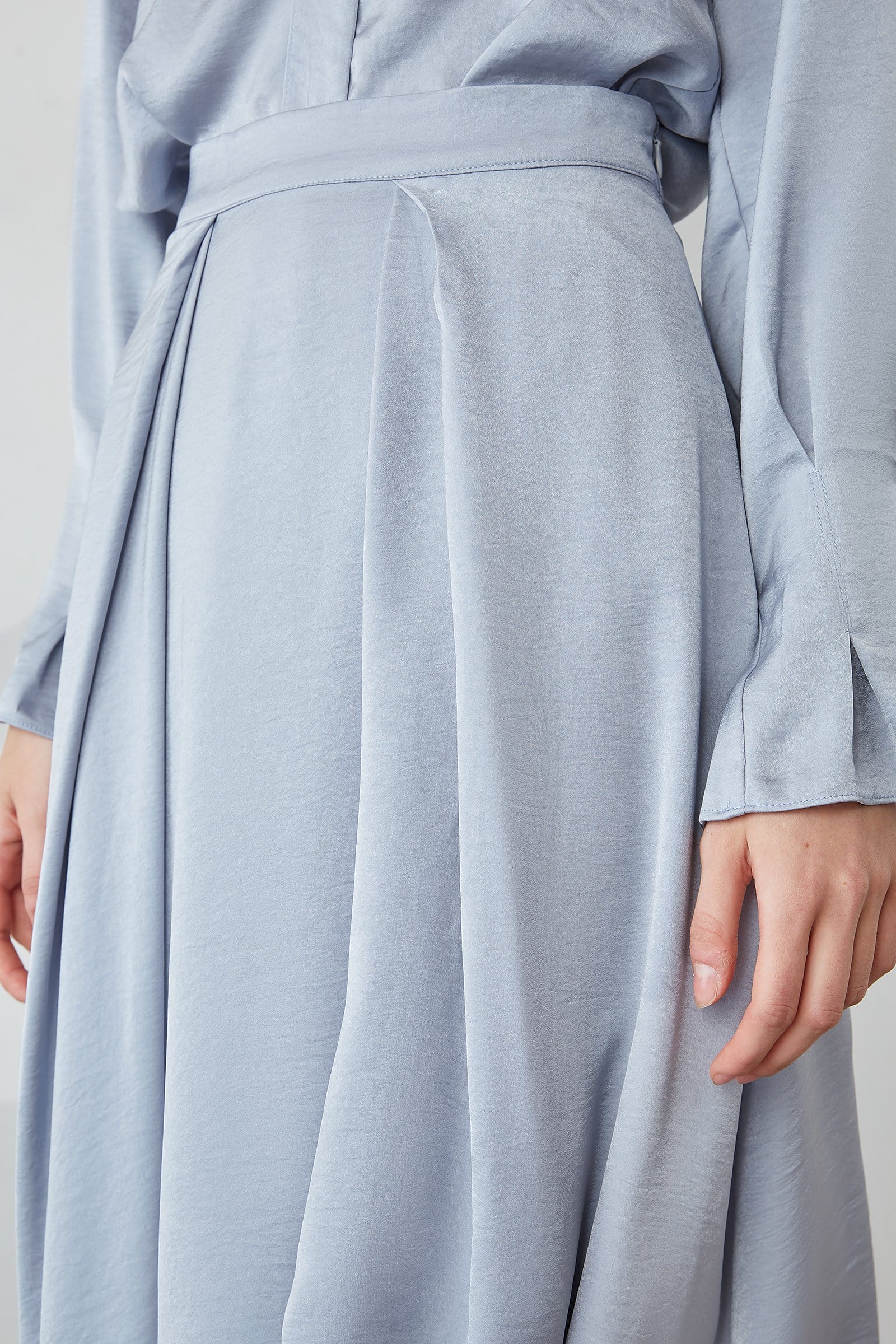 Keren Light Blue Flowy Skirt