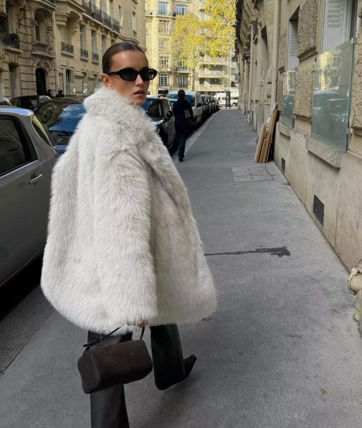 Oversized Fuzzy Women Faux Fur Coat