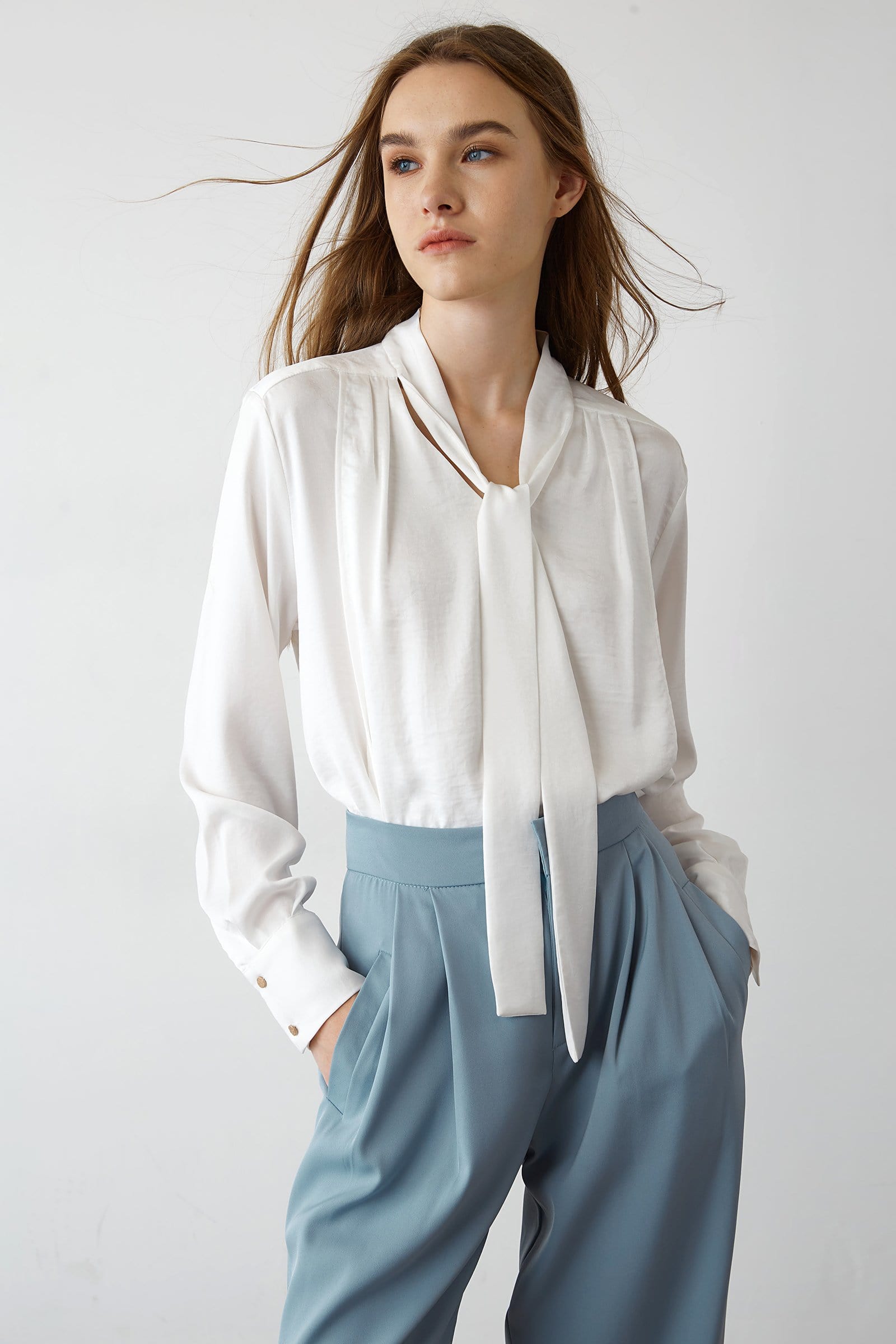 Eleni White Tie Shirt