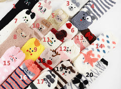 Animals Coral Velvet Socks