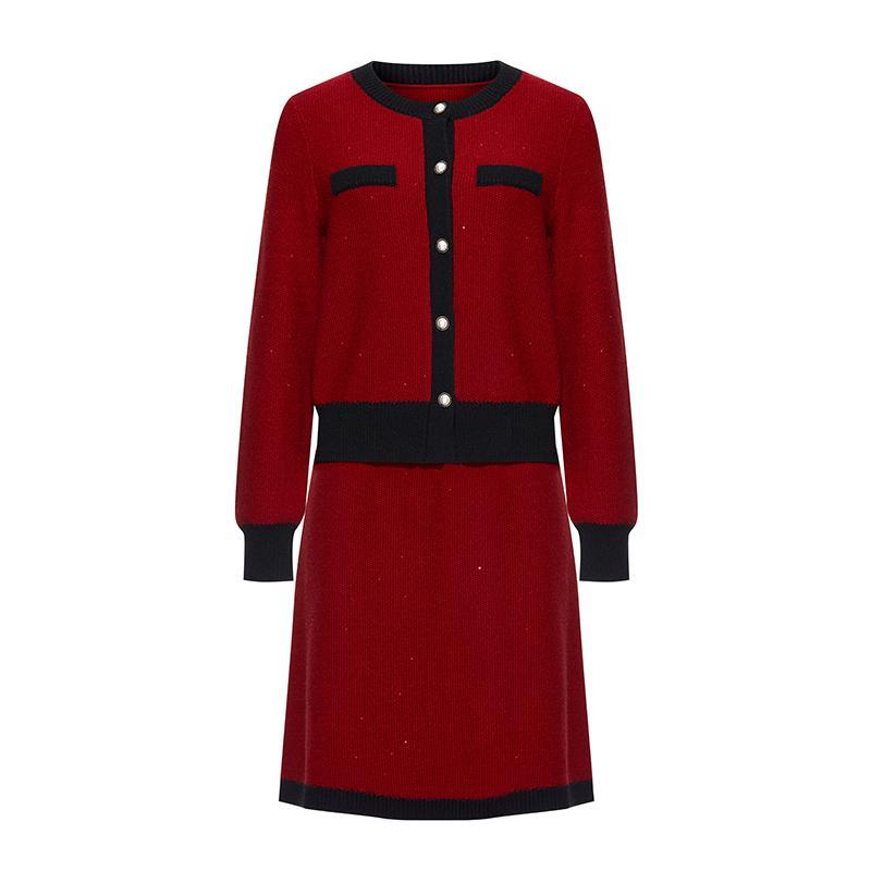 Tweed Vintage Jacket And Half-skirt Set