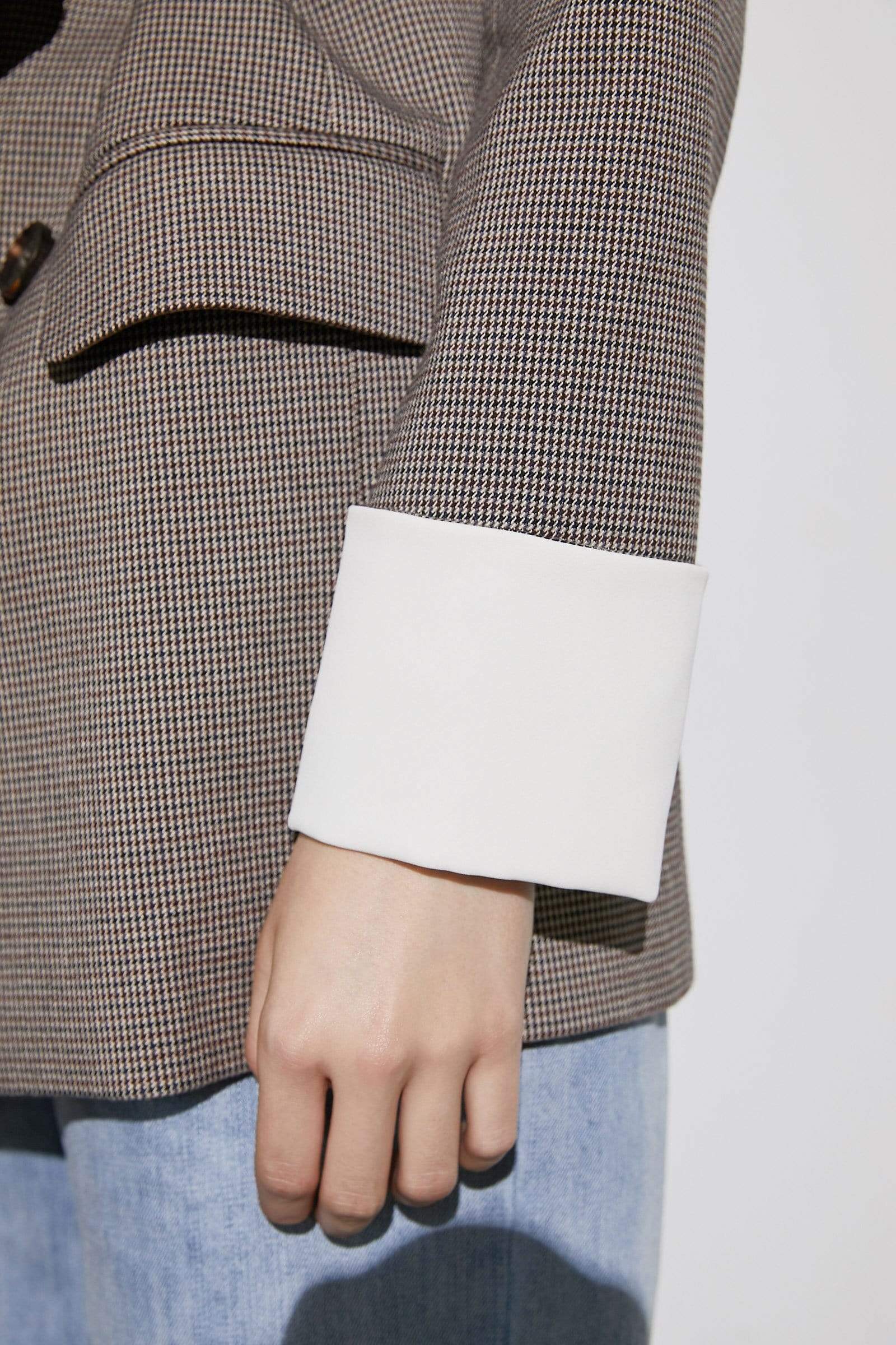 Herringbone Grey Oversized Blazer