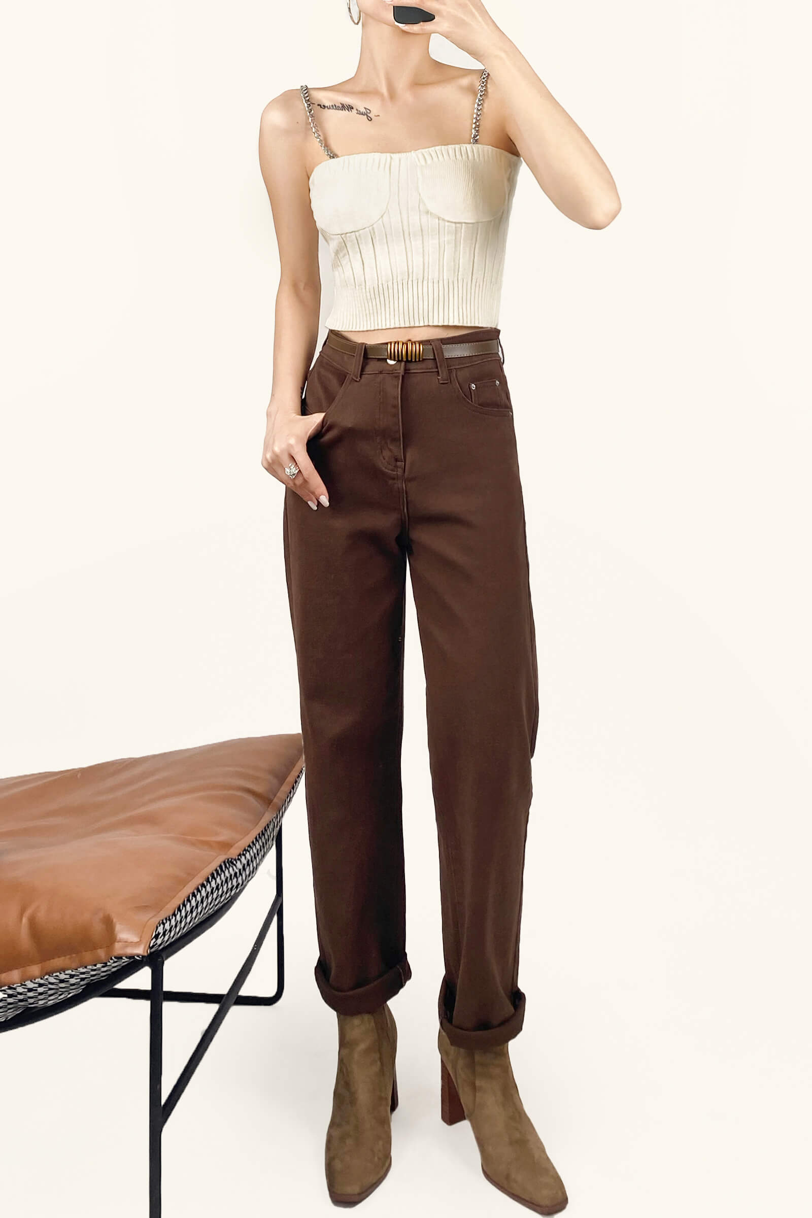 Fatimah White Knit Set