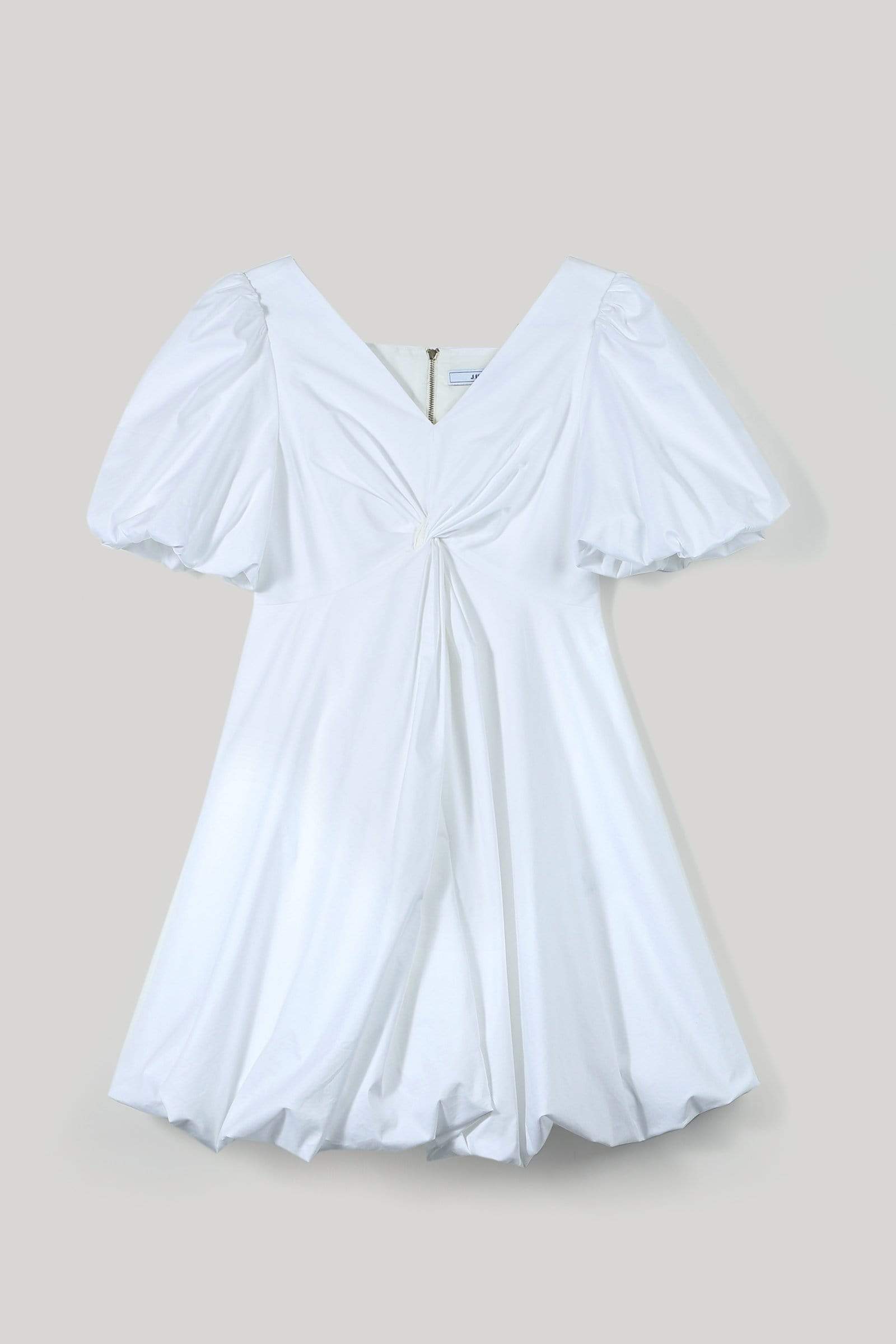 White Puffy Skirt Mini Dress