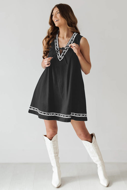 Summer Cutie Lace Pocket Denim Mini Dress - 6 Colors