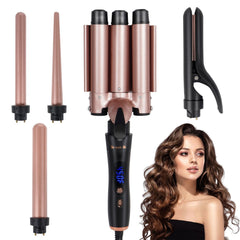 5-in-1 Straightener | Curling Iron and Ceramic Heated Brush