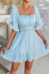 Close to Your Heart Ruffled Mini Dress - 4 Colors