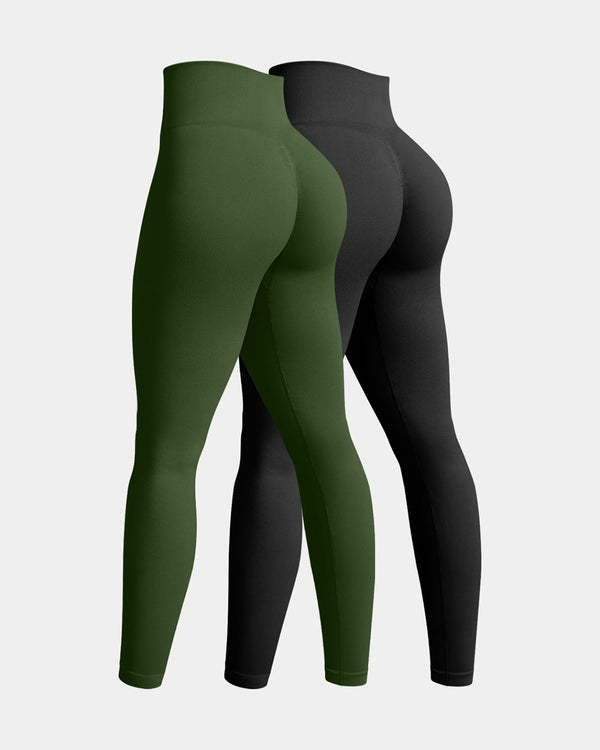 Seamless High Waist Butt Liftings Yoga Leggings2 Pieces