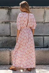 Print High-Slit Maxi Dress