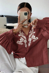 Everyday Luck Floral Embroidered Cotton Top - 5 Colors