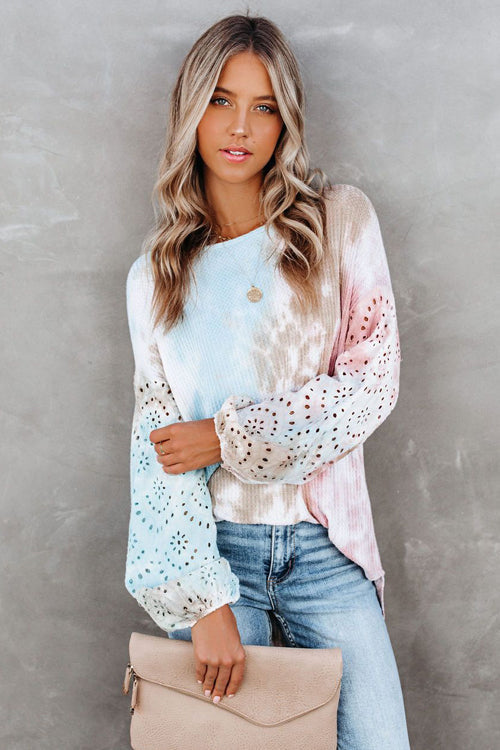 I'm Your Girl Tie-Dye Print Knit Sweater