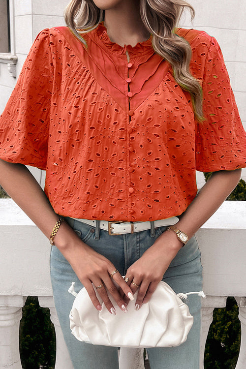 Ready For Today Lace Short Sleeve Top - 5 Colors