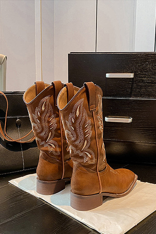 Legend Faux Leather Western Boot - 2 Colors