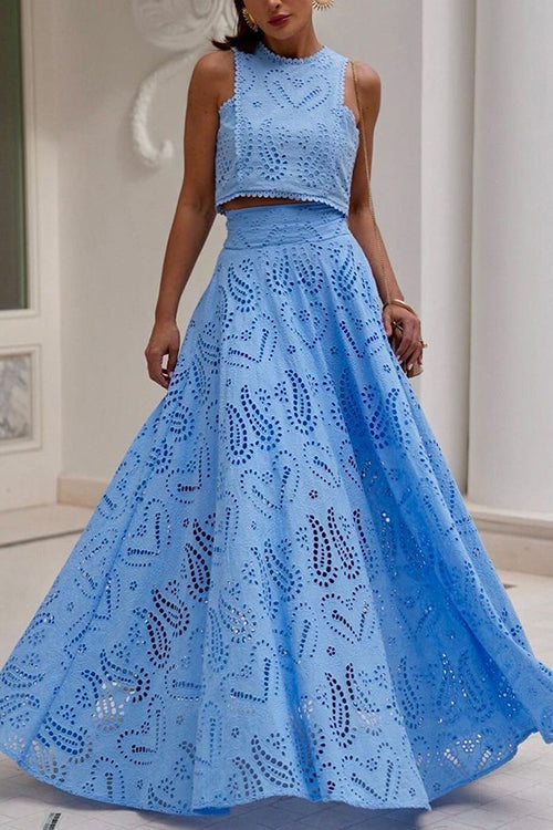 Modern Romantic Crochet Maxi Dress Suit - 5 Colors