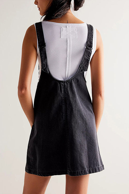 On This Sweet Day Backless Denim Mini Dress - 5 Colors