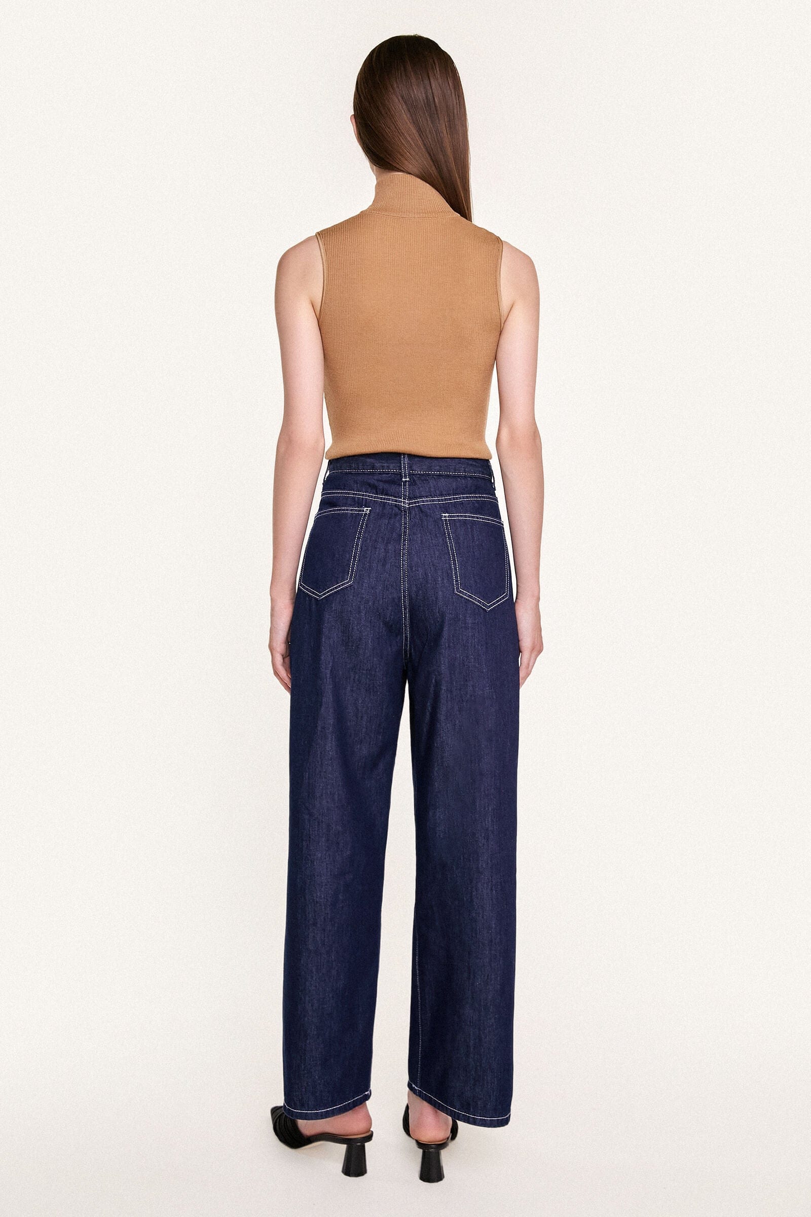 Peru Wool-Blend Mock Neck Sweater Vest