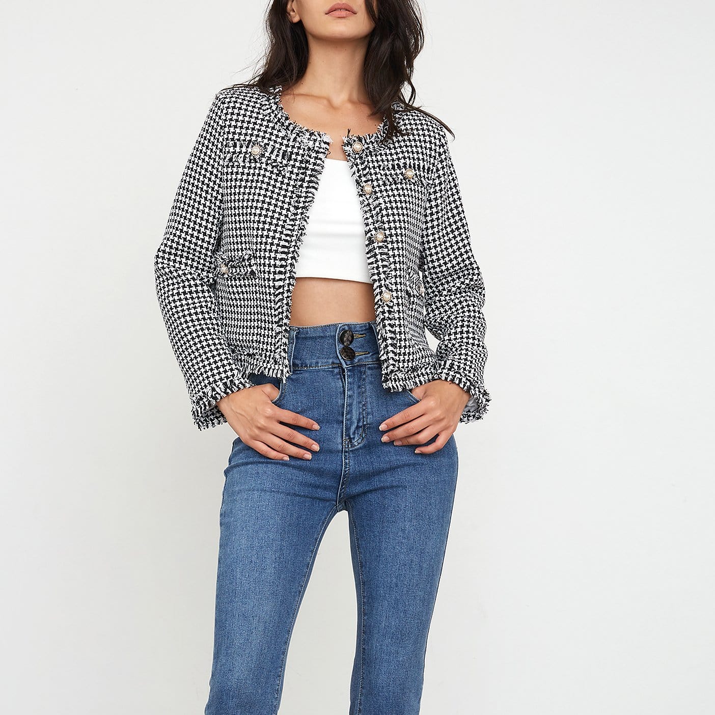 Dottie Black Button-Up Jacket