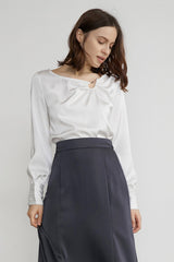 Halley White Cut-Out Blouse
