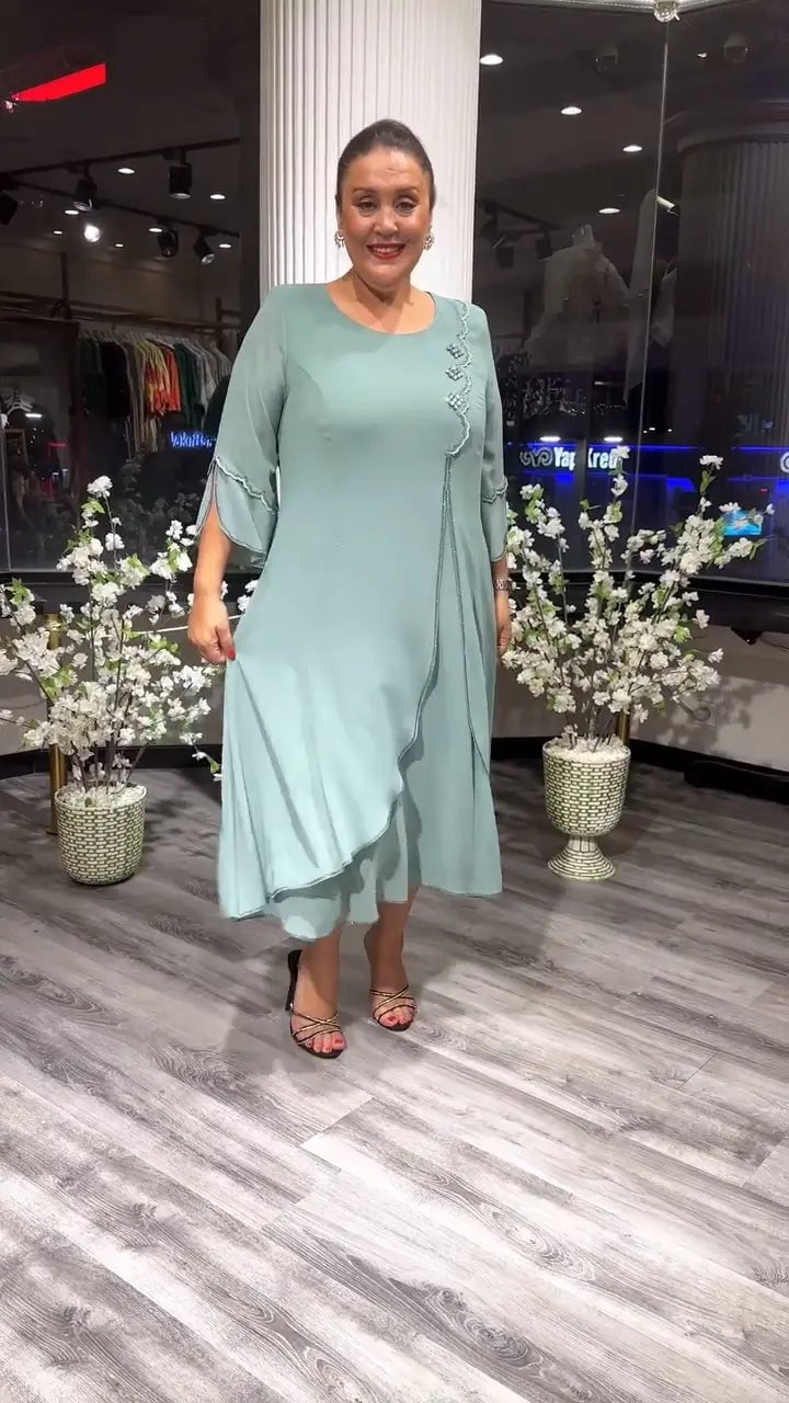 chiffon solid color loose dress