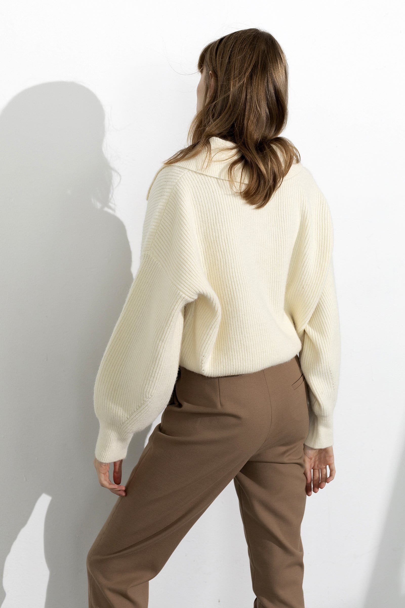 Henrietta Ivory Collared Sweater