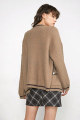 Keoni Tan Contrast Cardigan