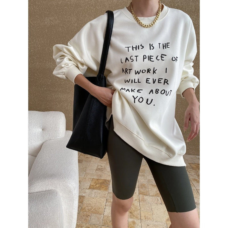 Fake Two-piece Thermal Fleece Hooded Sweater