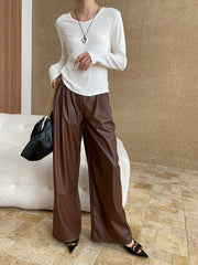 Simple Goose Egg Collar Slim Shoulder T-shirt Bottoming Shirt