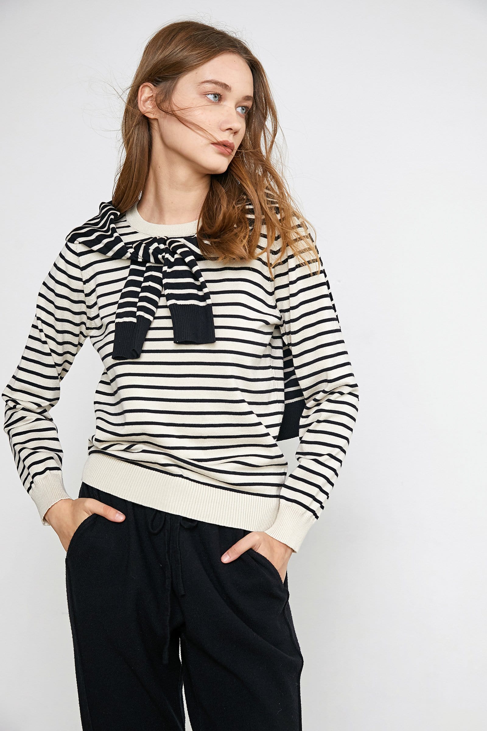 Virgil Ivory Striped Sweater