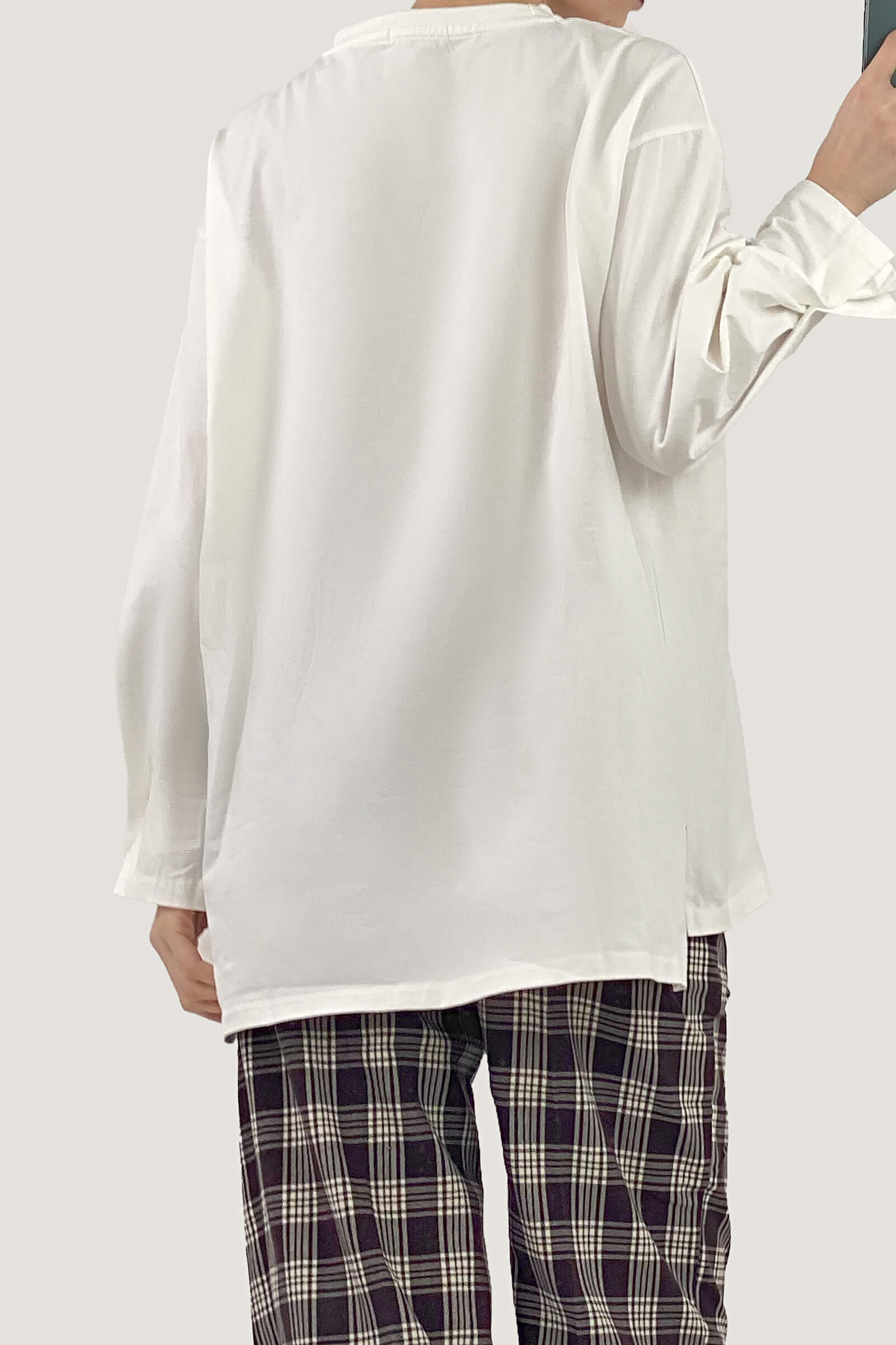 White Patch Pocket Drop Shoulder T-Shirt