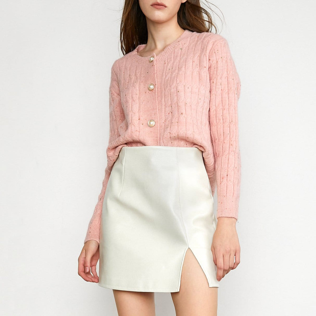 Uziel Pink Long Sleeve Cardigan