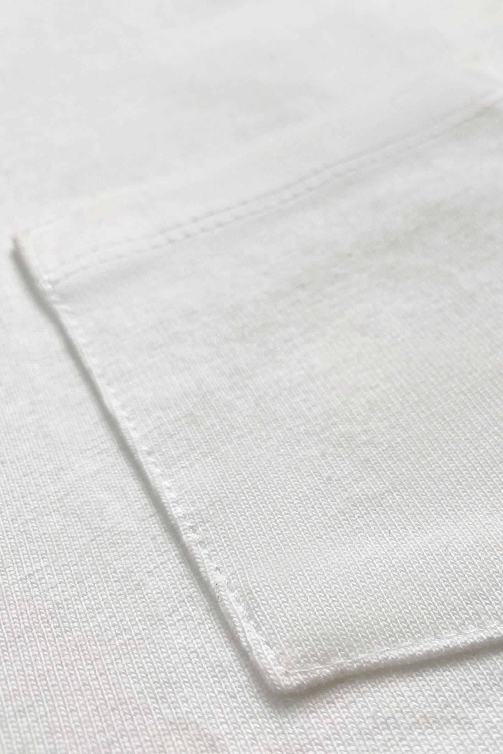 Women's White Chest-Pocket Cotton T-Shirt