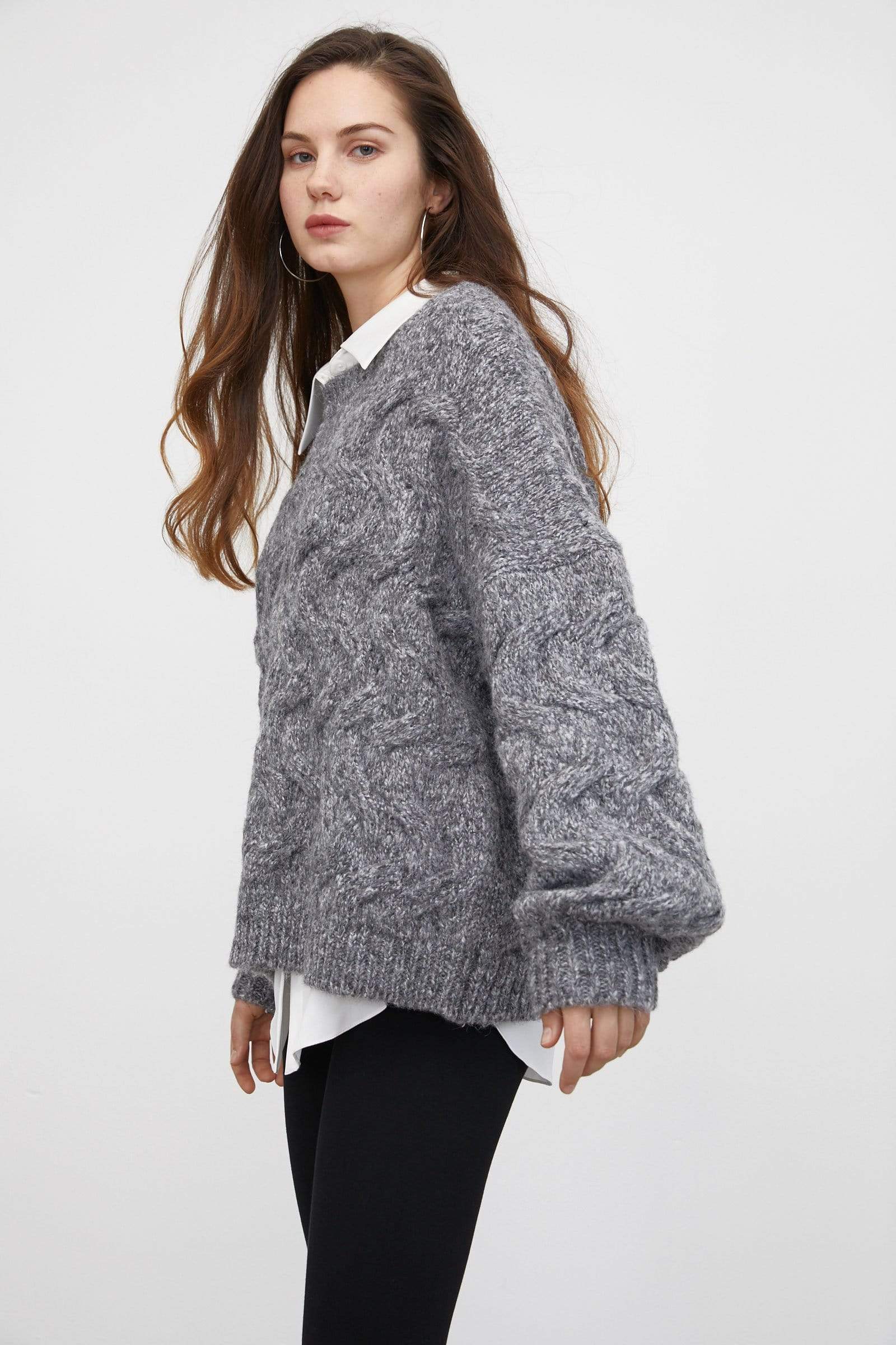 Maeve Charcoal Chunky Sweater